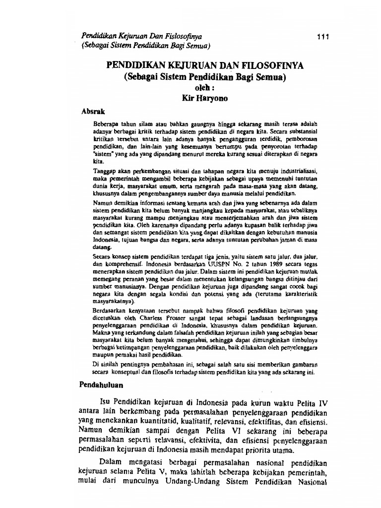 Pendidikan Untuk Semua Jurnal