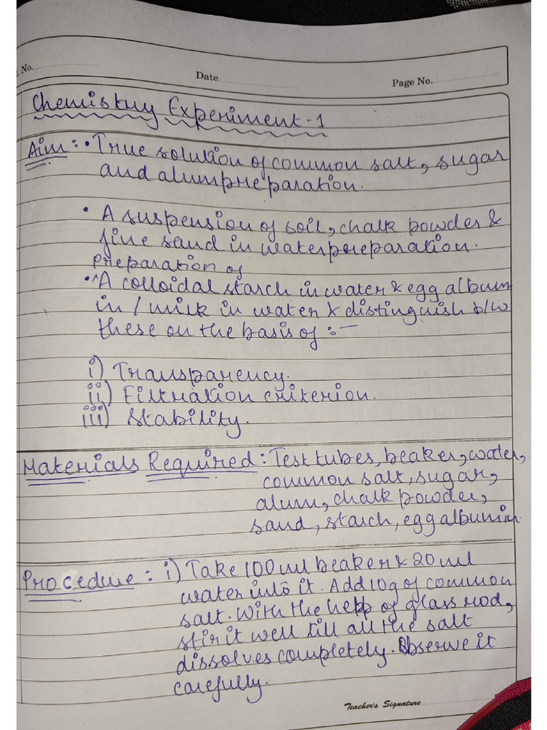 Chemistry Experiment | PDF