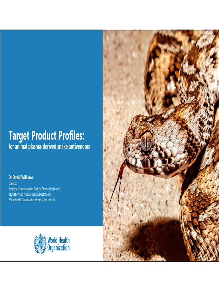 1.09 WHO Target Product Profiles for Snake Antivenoms | PDF | Medicine ...
