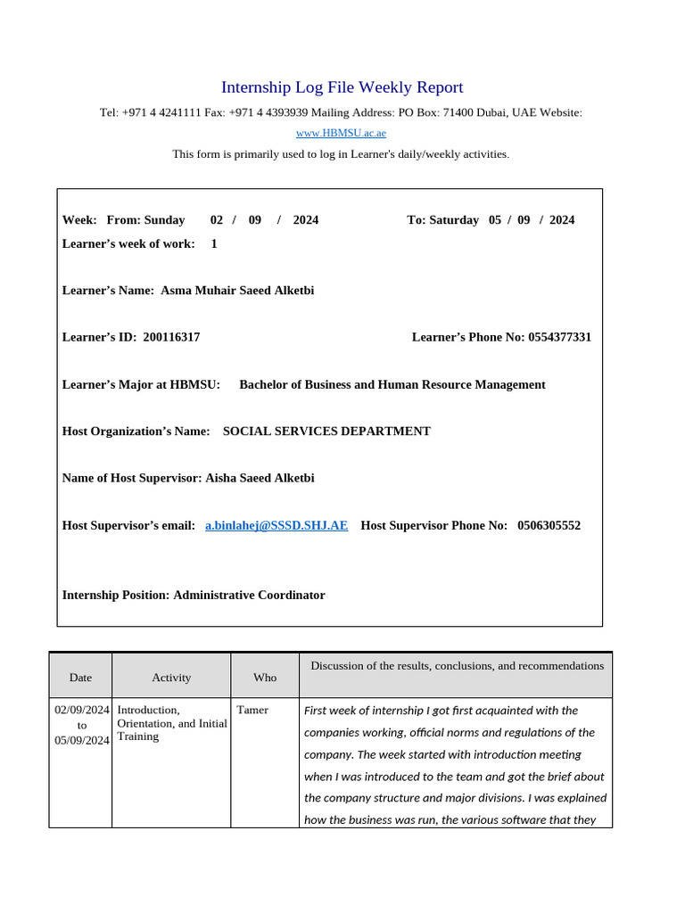 Week 1 Report | PDF | Learning | Cognition