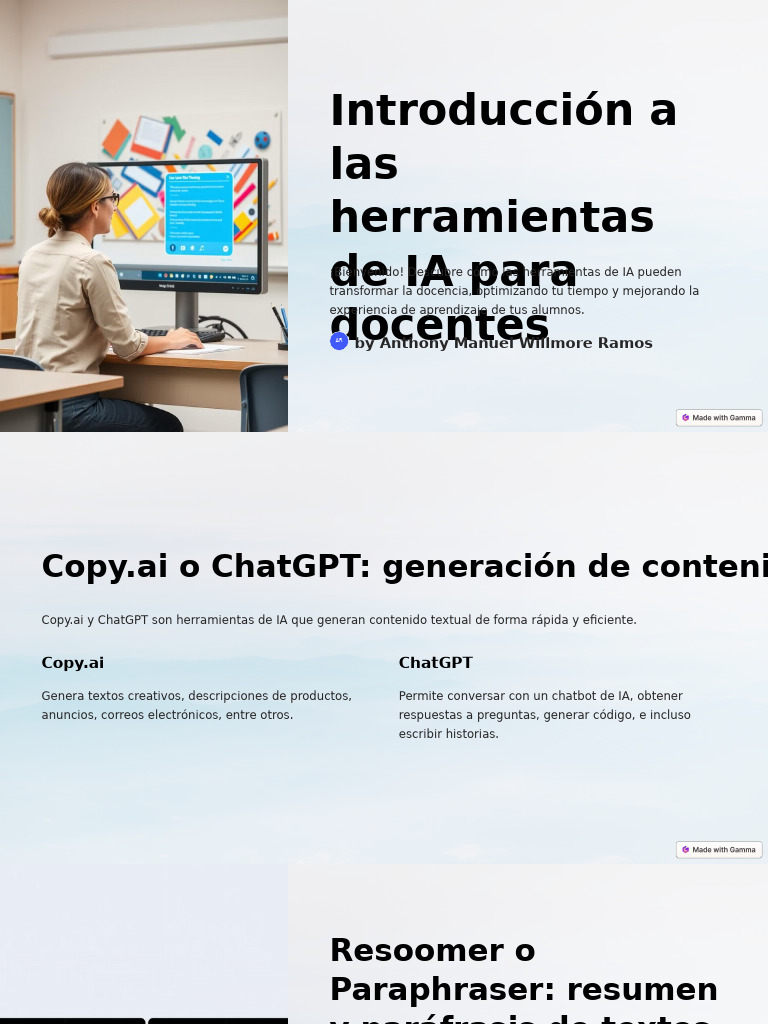 Herramientas de IA para Docentes | PDF | Inteligencia artificial ...