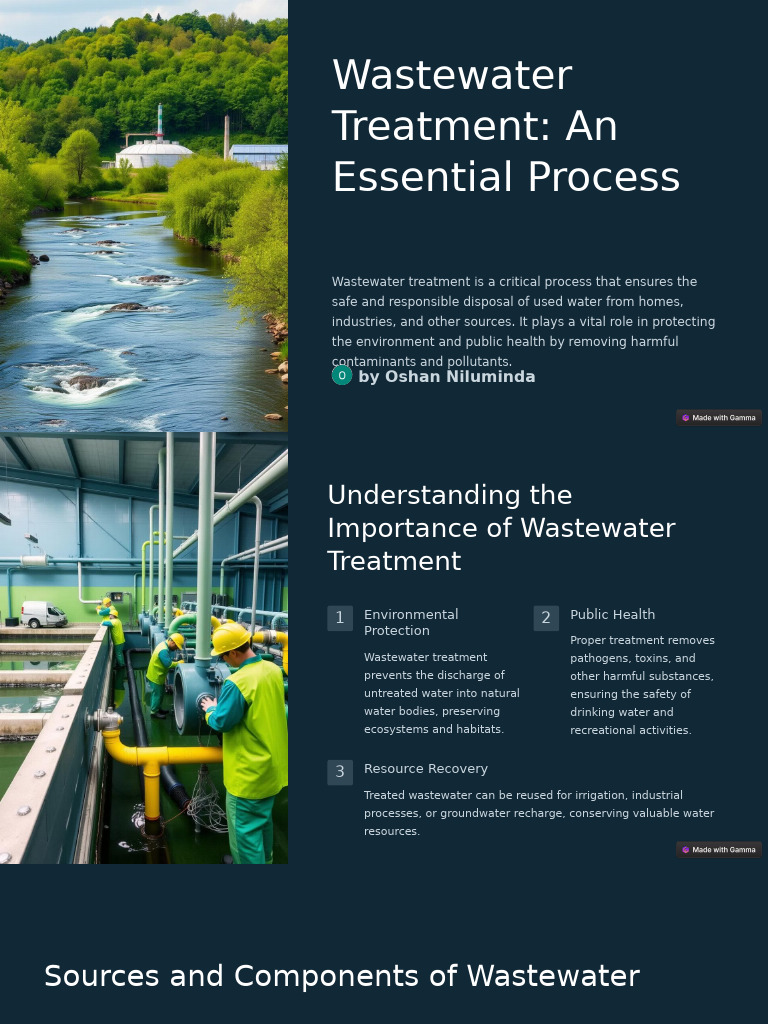 Wastewater Treatment An Essential Process | PDF | Sewage Treatment ...