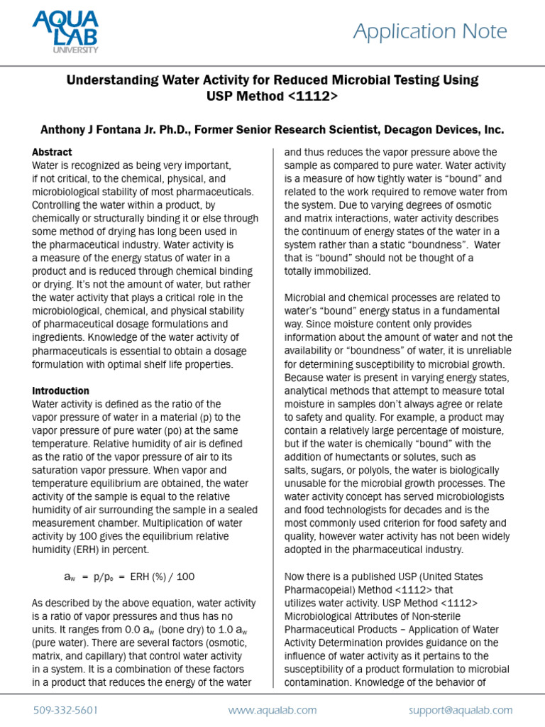 13428_AW Method for Reduced Microbial Testing with USP_Print | PDF ...