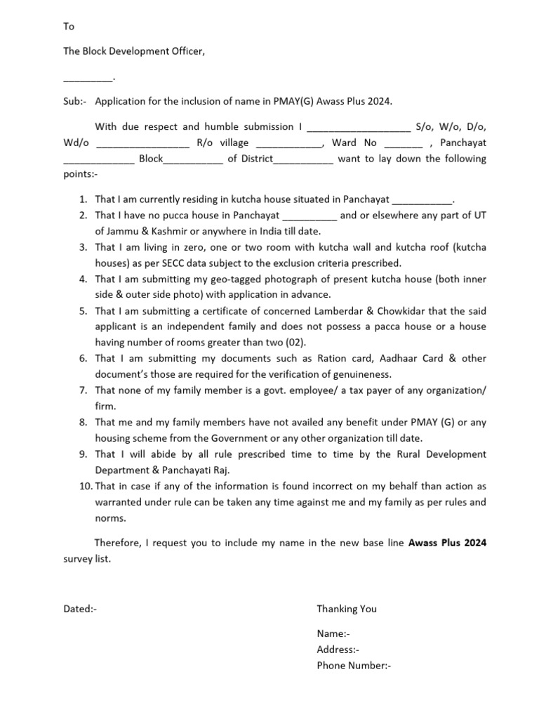AWASS PLUS 2024 APPLICATION | PDF