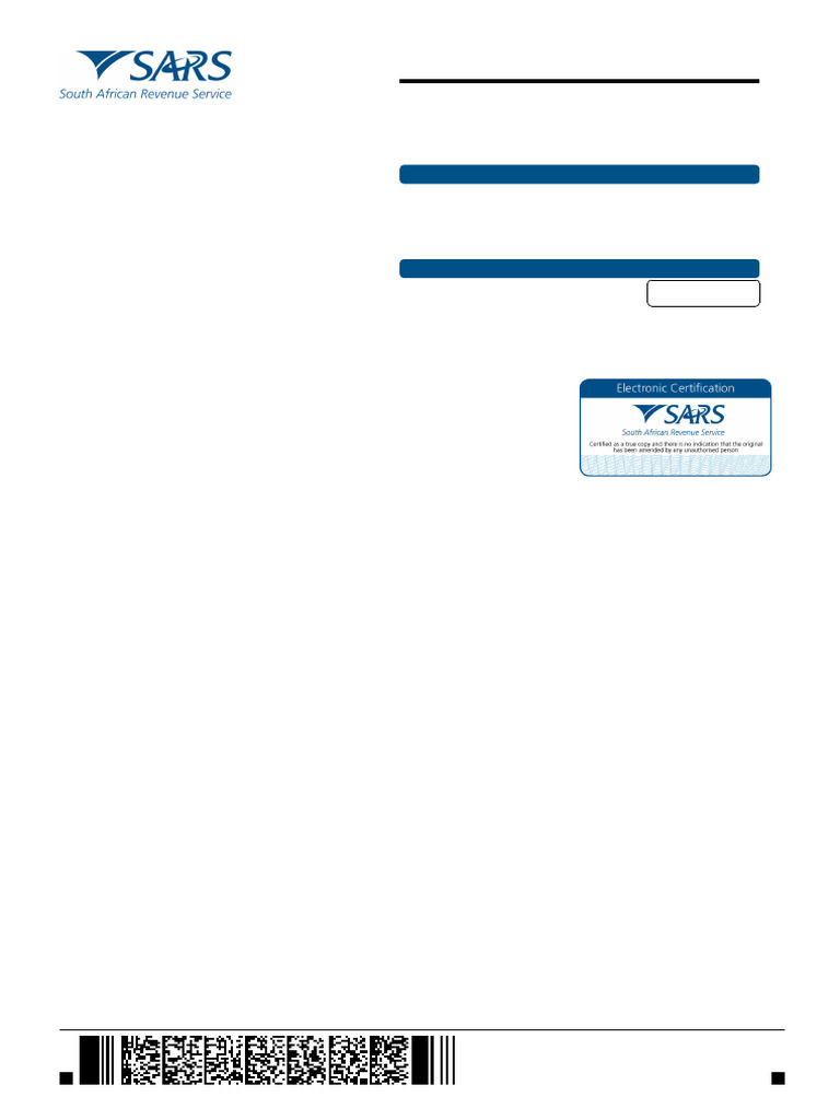 SARS Tax Registration Notice 2025 | PDF | Taxpayer | Taxes