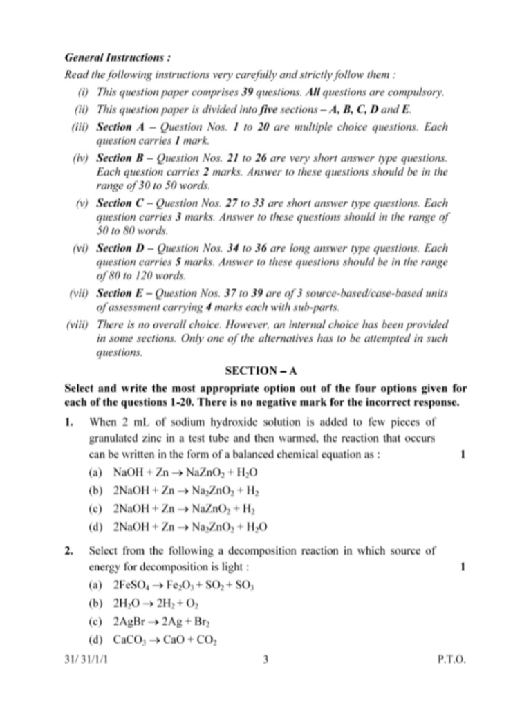 SP (Sample Paper) | PDF