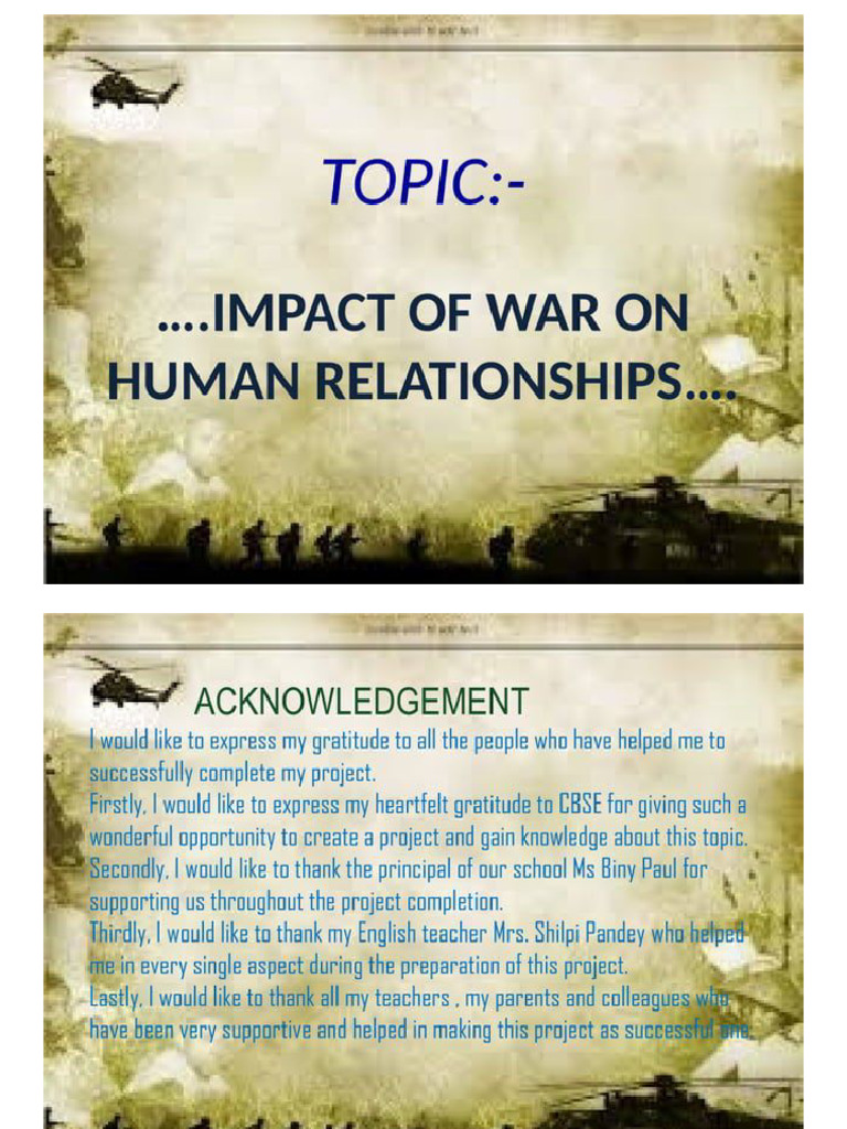 Final English Project Impact of War PPTX 2 638 | PDF