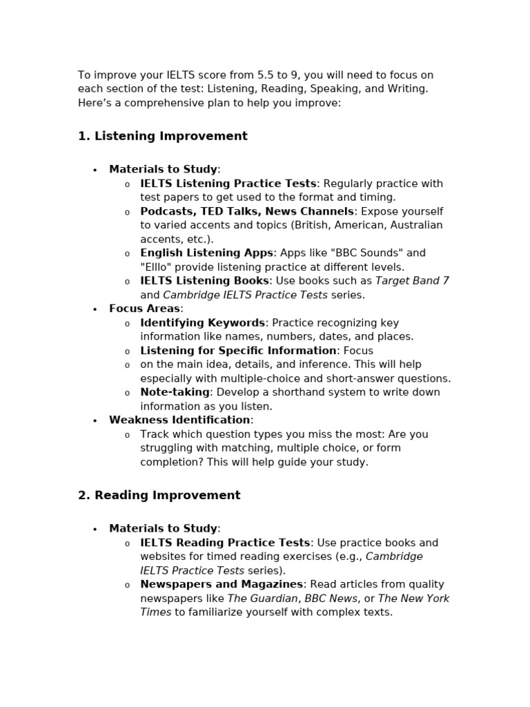 Boost IELTS Score: Comprehensive Guide | PDF | International English ...