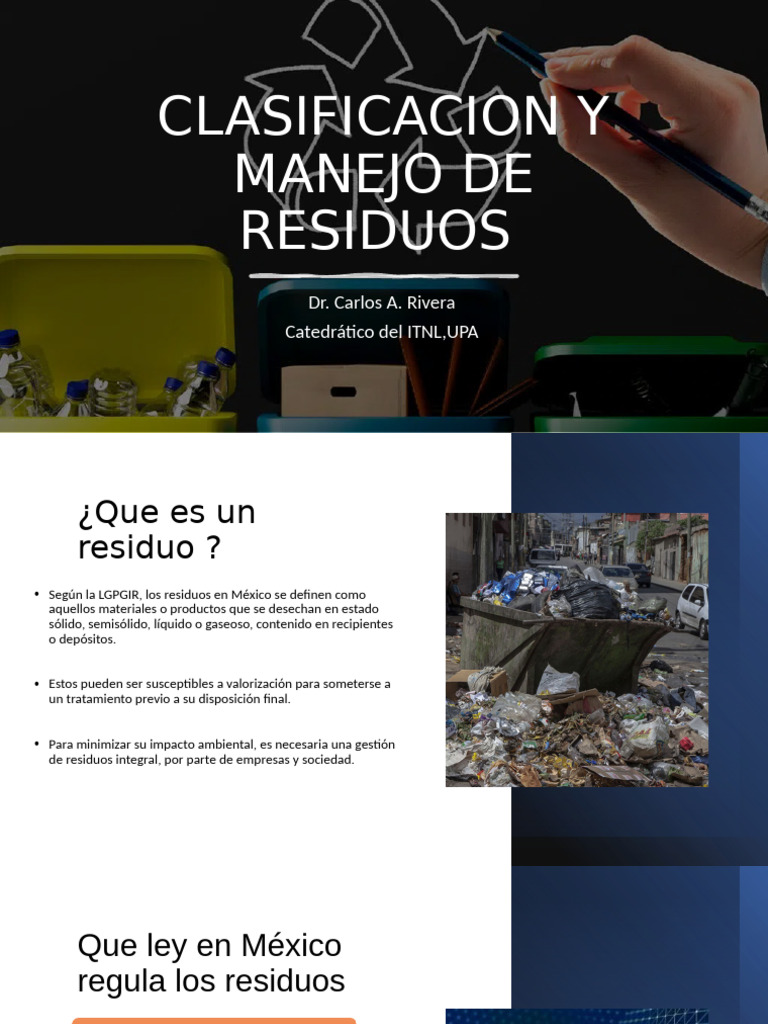 Clasificación y Manejo de Residuos en México | PDF | Residuos | Reciclaje