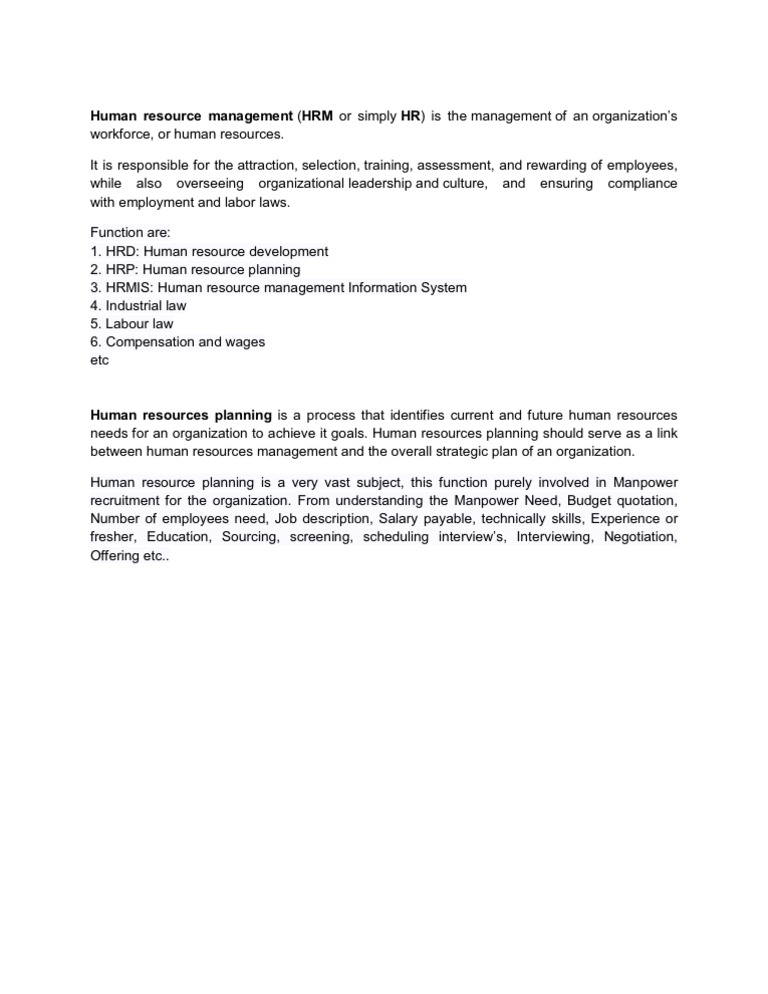 Human Resource Management | PDF | Career & Growth