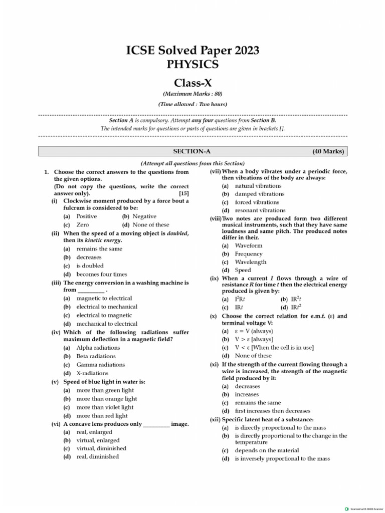 Solved Papers | PDF