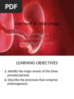 Embryology Week 1 To Week 3 Summary | PDF