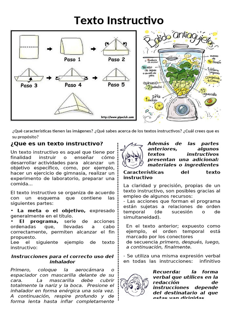Guía Completa de Textos Instructivos | PDF