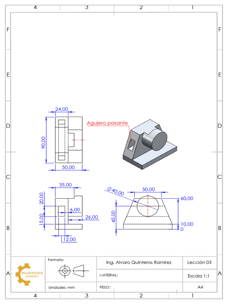 Dimensiones Y Materiales A4 En Ingeniería Pdf