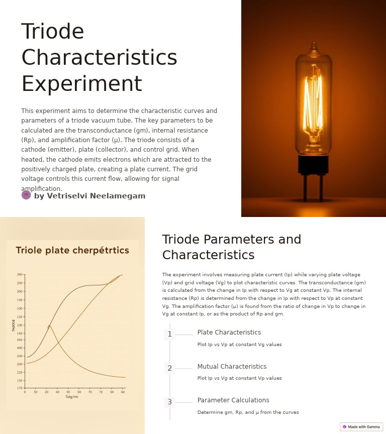 Triode Characteristics and Parameters | PDF