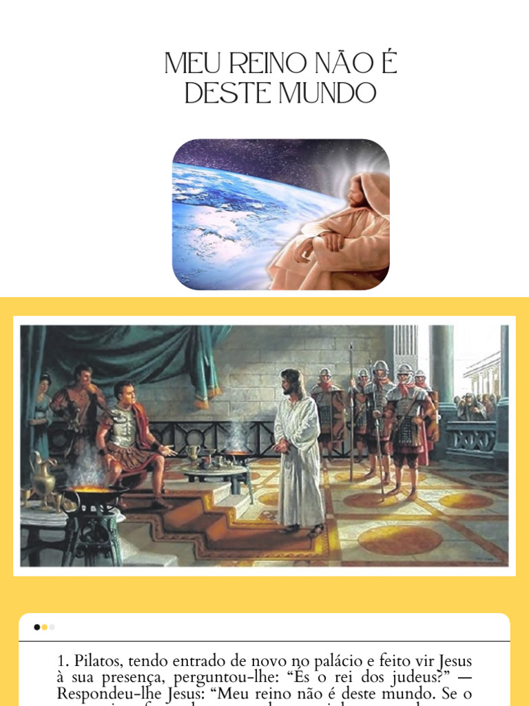 O Reino Espiritual de Jesus e sua Realeza | PDF | Jesus | Pôncio Pilatos
