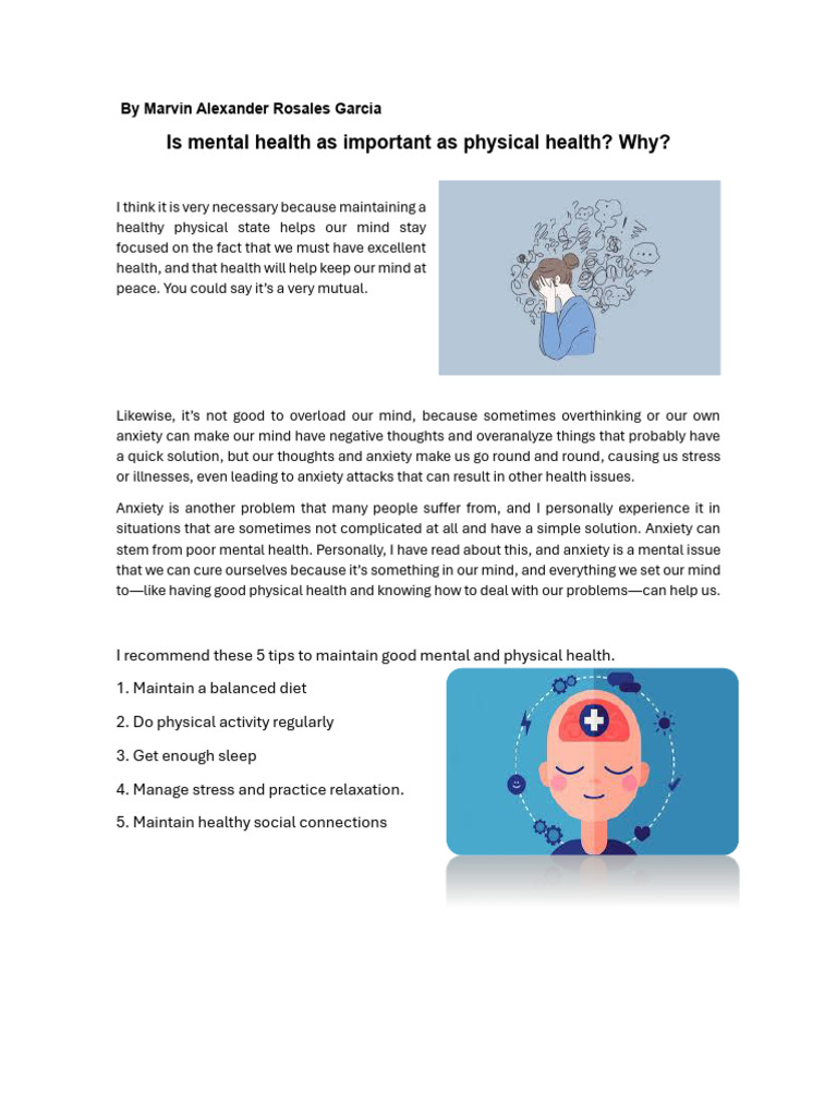 Importance of Mental Health Tips | PDF