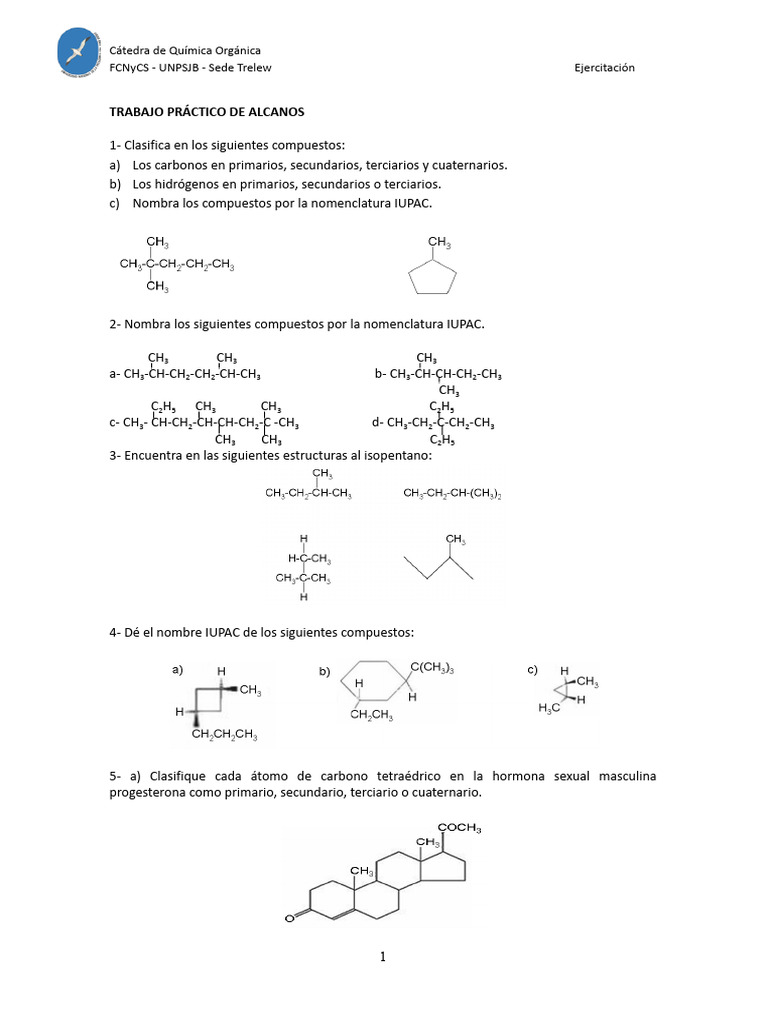 1-Alcanos, Alquenos, Alquinos, Hidrocarburos | PDF | Alcano | Química