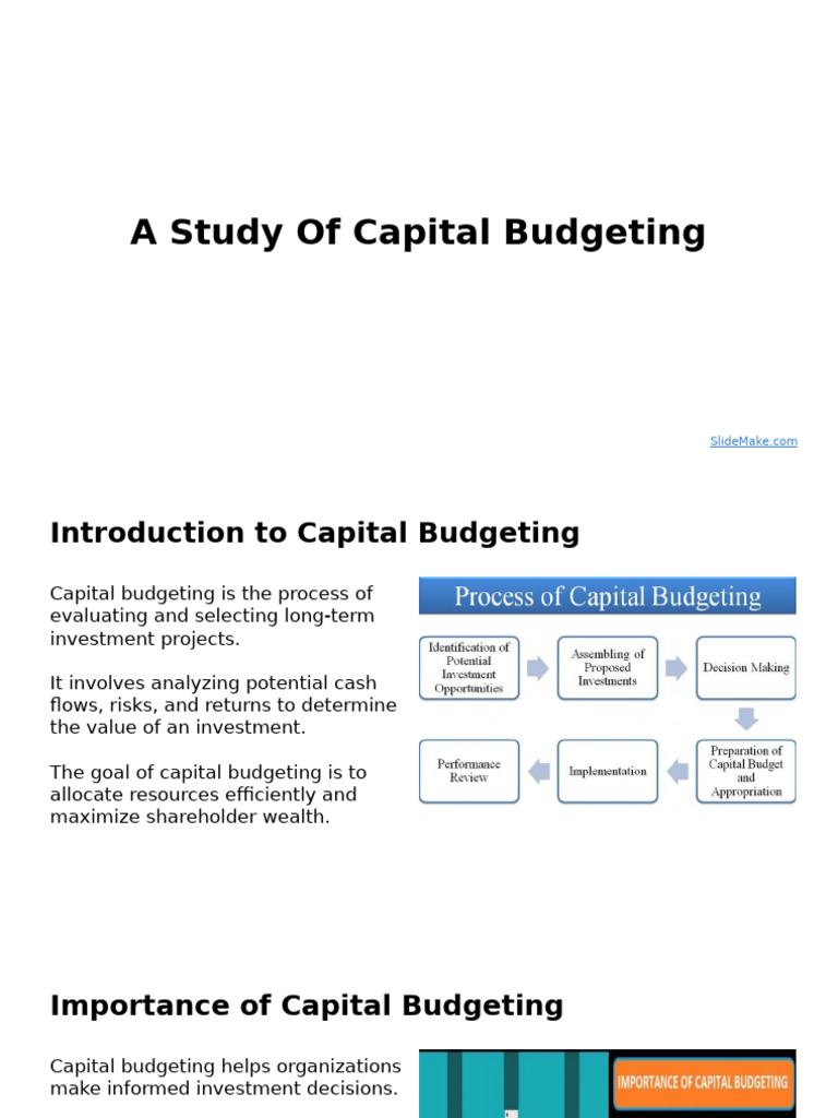 Capital Budgeting: Methods & Best Practices | PDF | Capital Budgeting ...