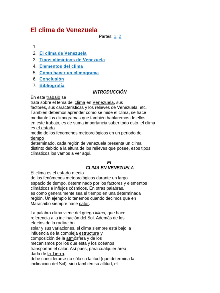 Clima y climogramas en Venezuela | PDF | Clima | Ciencias de la Tierra