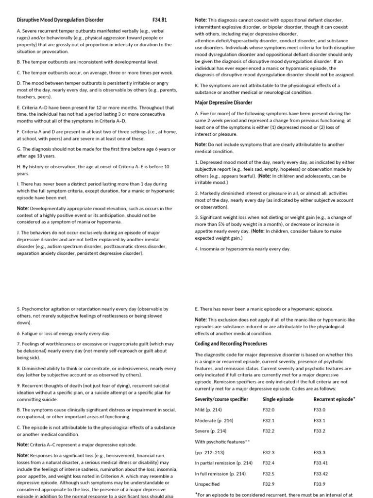 Understanding Mood Dysregulation Disorders | PDF | Major Depressive ...