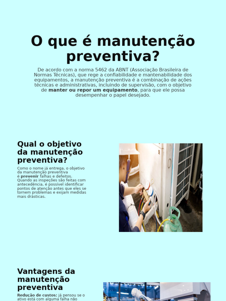 O que é Manutenção Preventiva? | PDF