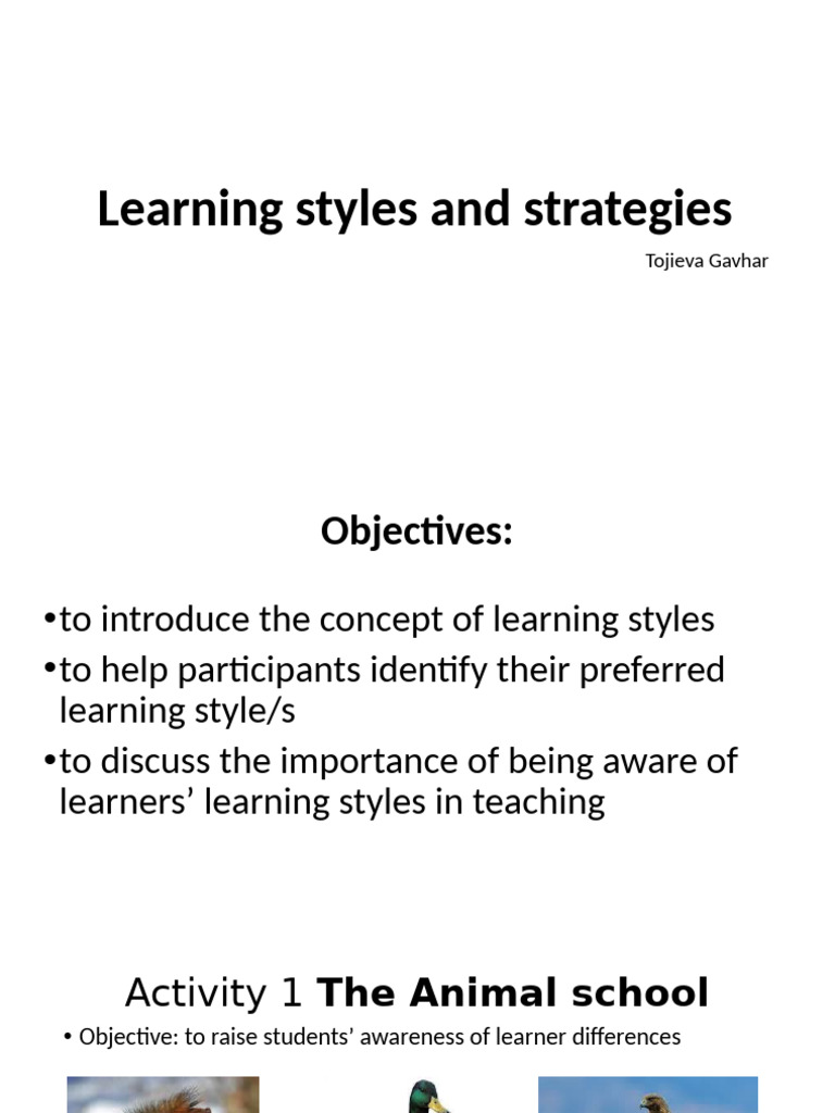 Learning Style and Strategies | PDF | Learning Styles | Education Theory