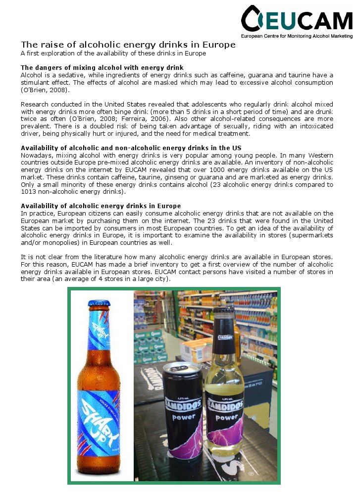 The Raise of Alcoholic Energy Drinks in Europe8 Drink (18 views)