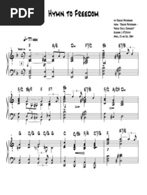 Oscar Peterson Hymn To Freedom Sheet Music Pdf - arts-soft