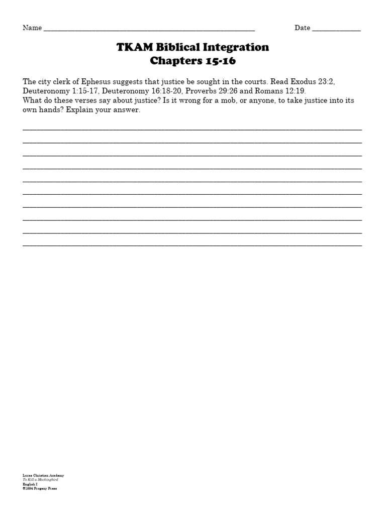 TKAM Biblical Justice Analysis | PDF