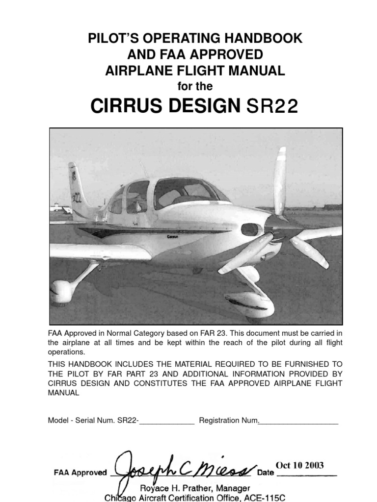 Cirrus SR22 POH Revision A 7 18 Jan 2006 Online13772001 PDF