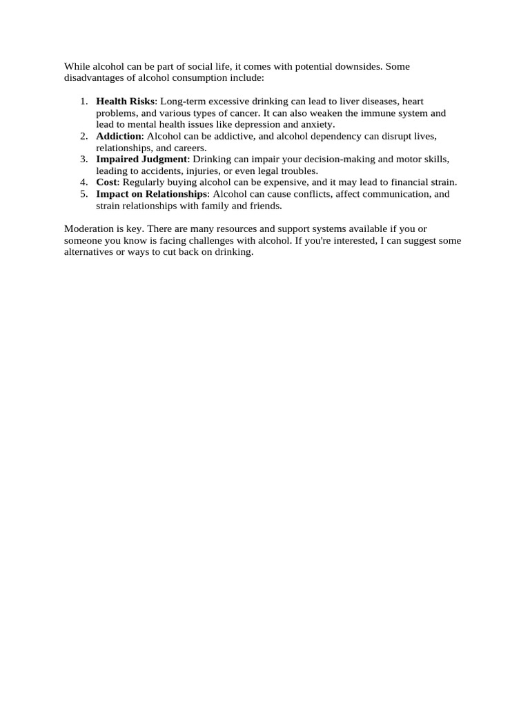 While Alcohol Can Be Part of Social Life | PDF