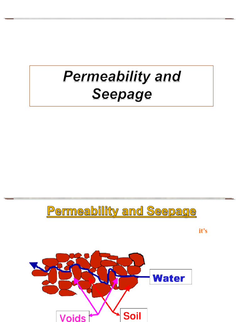 Understanding Soil Permeability and Seepage | PDF | Soil Mechanics ...