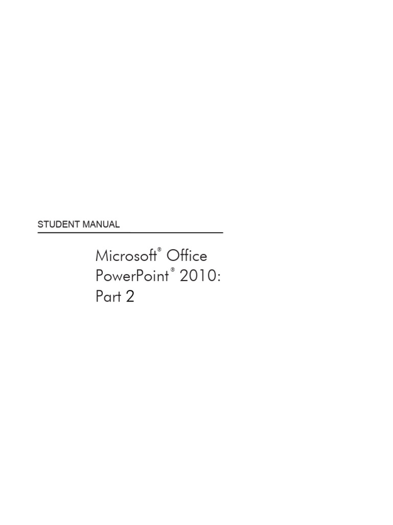 C Manuals PowerPoint PowerPoint 2010 Part 2 | PDF | Microsoft Power ...