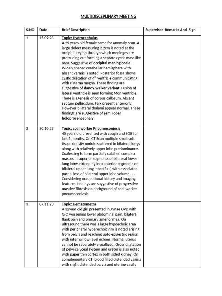 Multidisciplinarymeeting | PDF | Medical Specialties | Diseases And ...