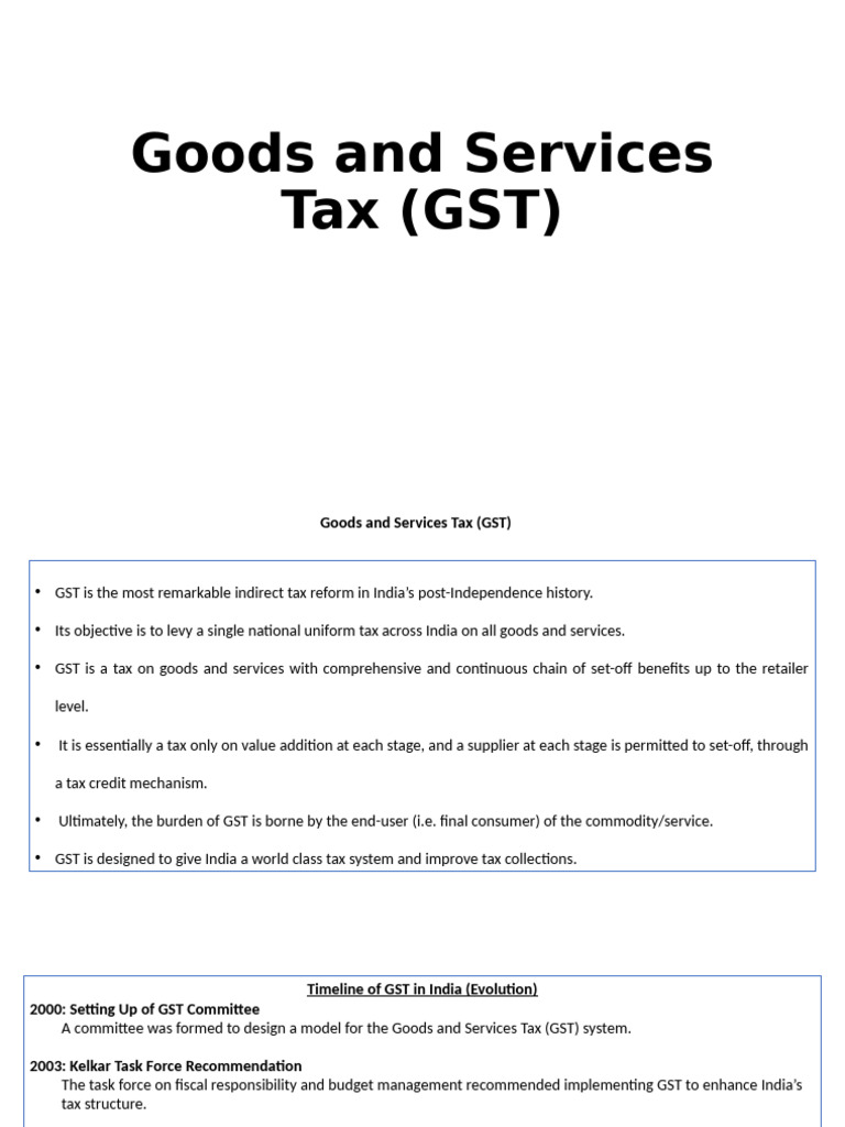 Overview of Goods and Services Tax (GST) | PDF | Taxes | Value Added Tax