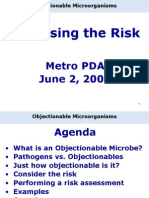 PDA June 2 - Settineri2009 Objectionable Microorganisms