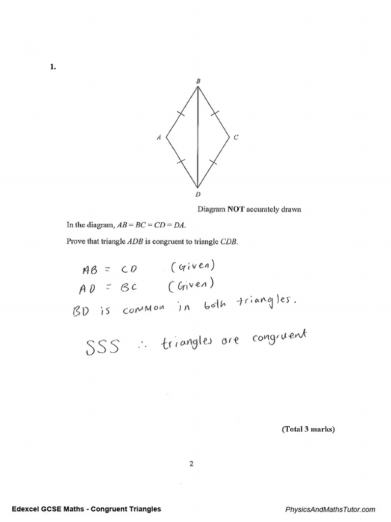 Congruent Triangles MA | PDF