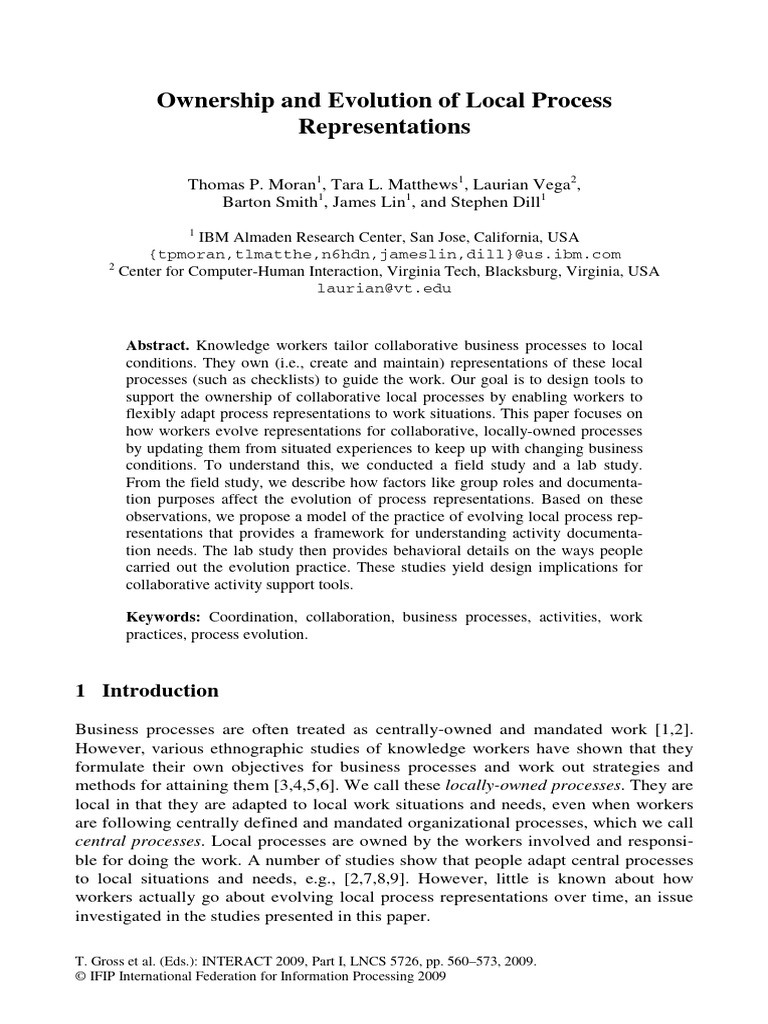 Evolving Local Process Representations | PDF | Invention | Cognition