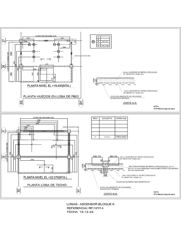 RFI N°14-ESQUEMA PISO Y TECHO ASCENSOR Model | PDF