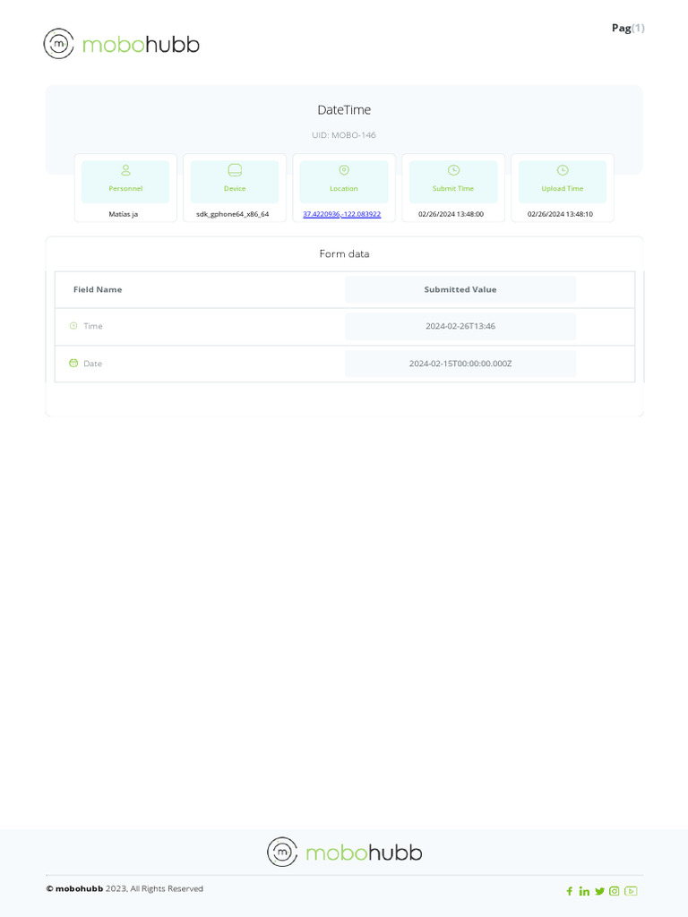 Location and Submission Data Report | PDF