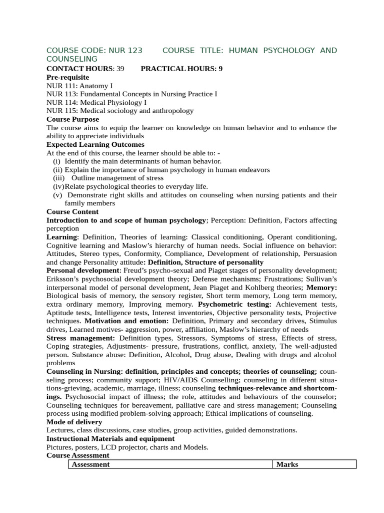 Course outlines psychology pdf learning psychology
