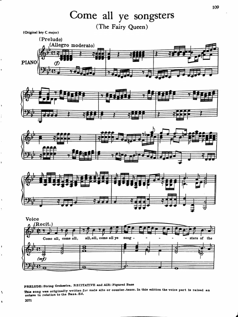 Come, All Ye Songsters | PDF