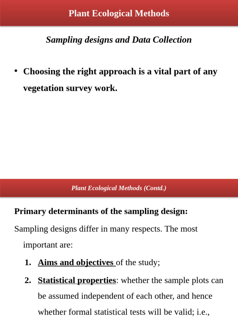 Plant Ecological Sampling Methods Guide | PDF | Sampling (Statistics ...