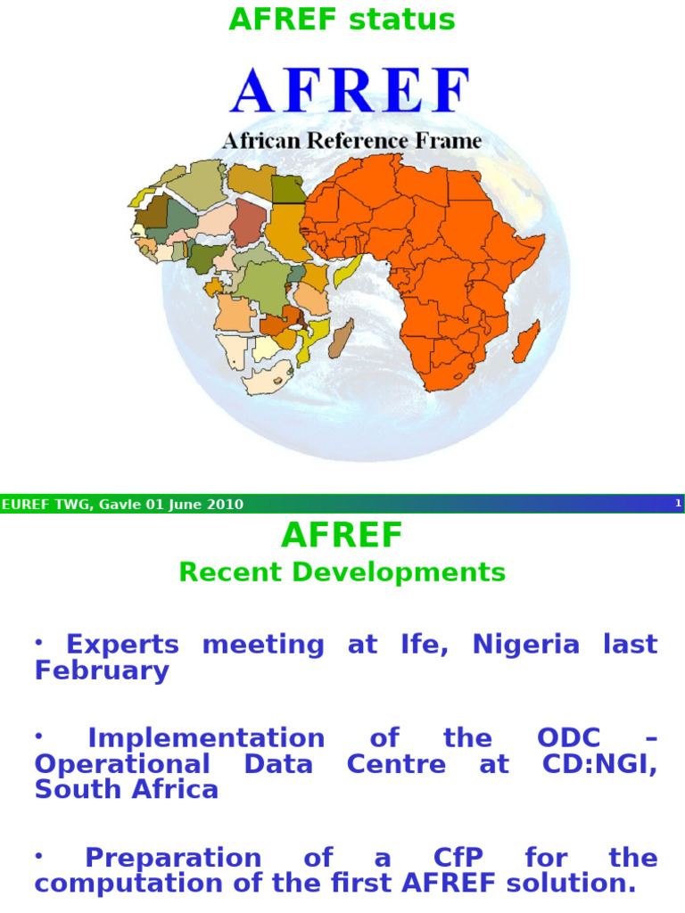 AFREF Status and Developments 2010 | PDF