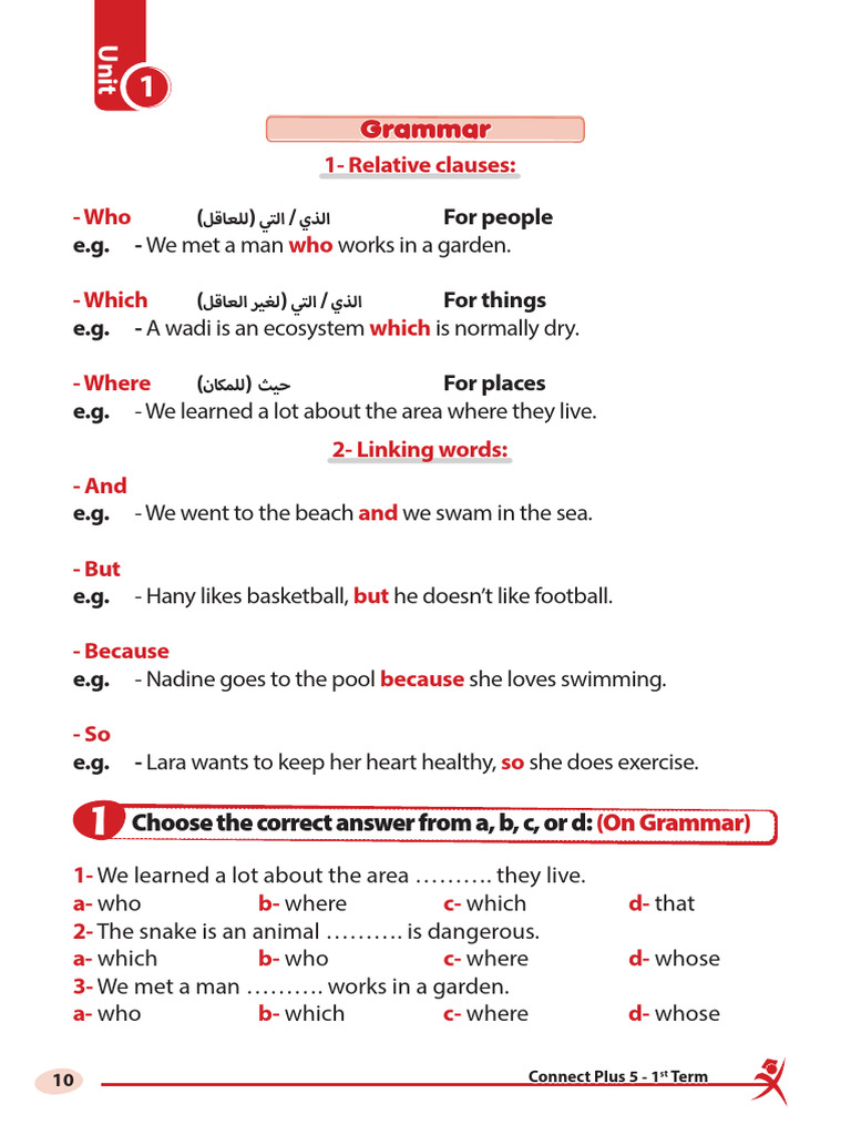 Grammar and Linking Words Guide | PDF