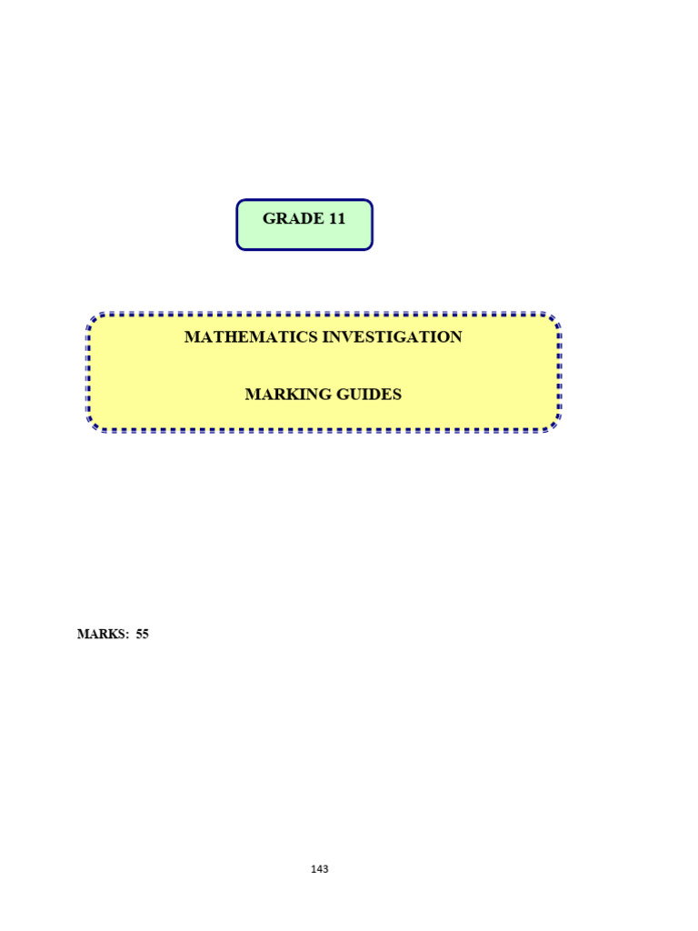 Grade 11 Math Exam Marking Guide | PDF | Zero Of A Function ...
