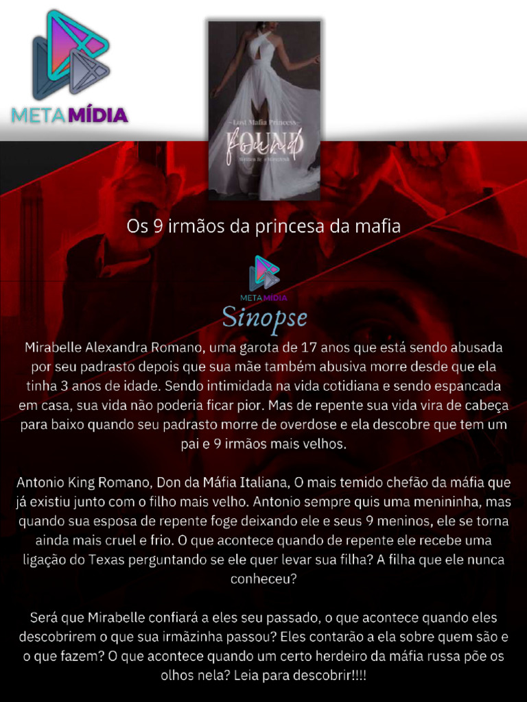 Os 9 Irmãos Da Princesa Da Mafia | PDF | Pensamento | Máfia, image size:768x1024