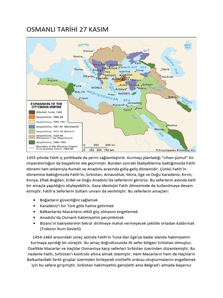 6 - Osmanlı Tarihi 27 Kasım | PDF