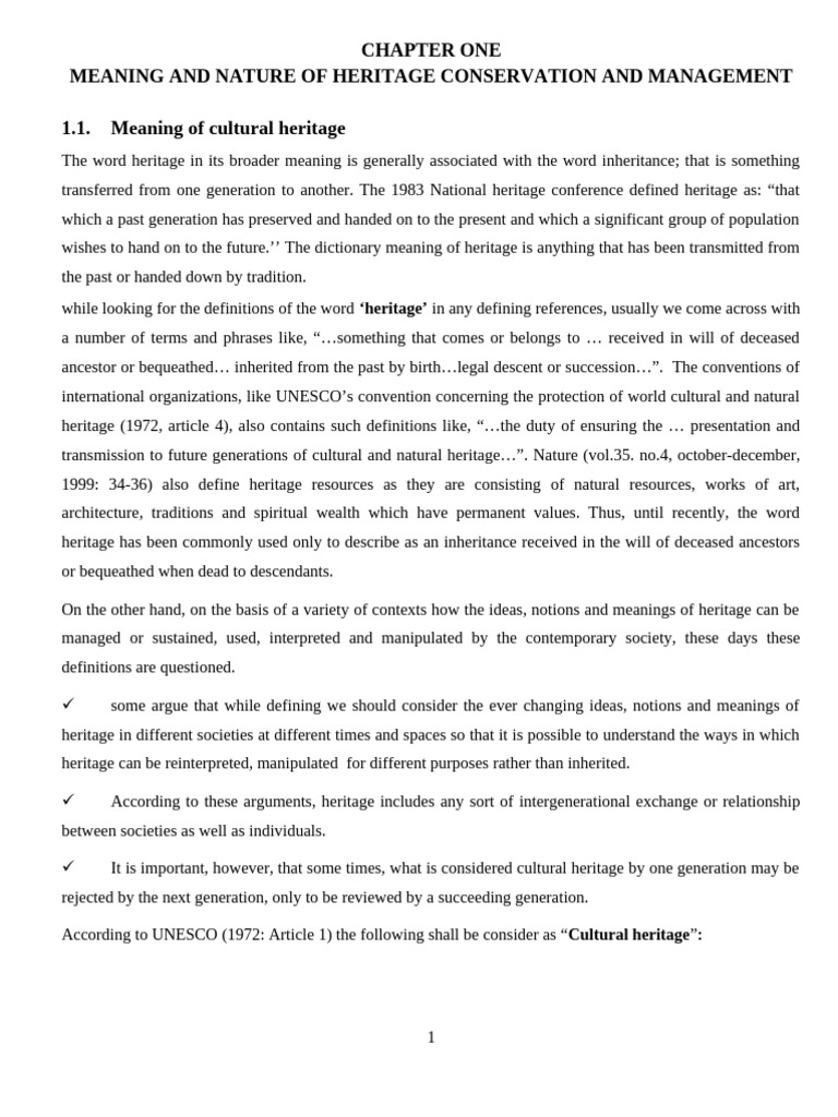 Understanding Cultural Heritage Management | PDF | Cultural Heritage ...